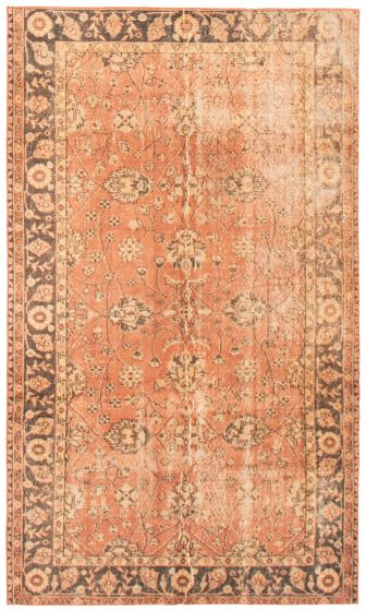 Traditional  Vintage Brown Area rug 5x8 Turkish Hand-knotted 366838