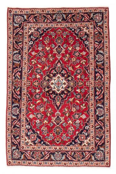 Bordered  Traditional Red Area rug 3x5 Persian Hand-knotted 382480