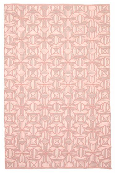 Flat-weaves & Kilims  Traditional/Oriental Pink Area rug 5x8 Indian Flat-Weave 375384