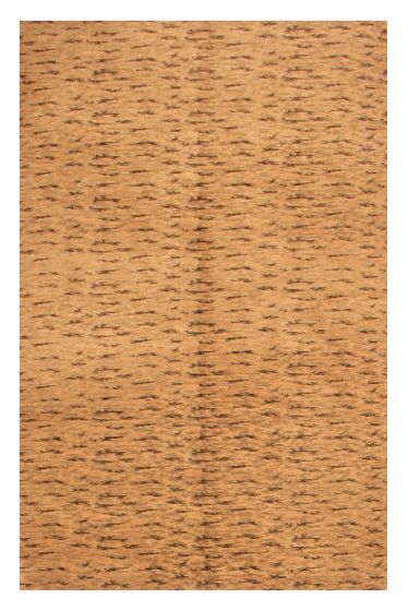 Transitional Brown Area rug 5x8 Nepal Hand-knotted 375053