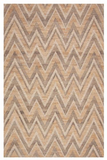 Contemporary/Modern  Transitional Brown Area rug 5x8 Indian Flat-Weave 375546