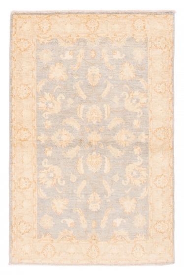 Bordered  Traditional Blue Area rug 3x5 Afghan Hand-knotted 379377