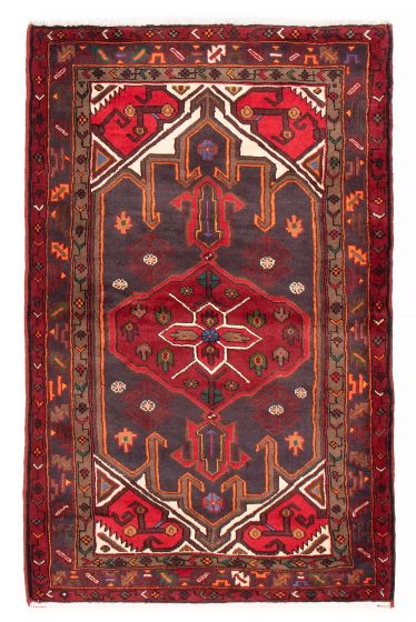Bordered  Traditional Blue Area rug 4x6 Turkish Hand-knotted 380430