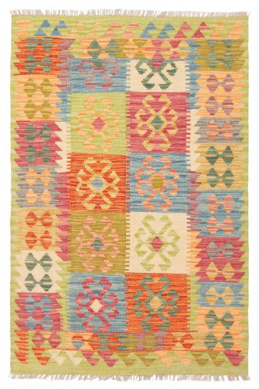 Flat-weaves & Kilims  Geometric Multi Area rug 3x5 Turkish Flat-Weave 389315
