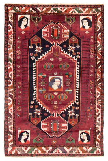 Novelty  Traditional Red Area rug 5x8 Turkish Hand-knotted 392842