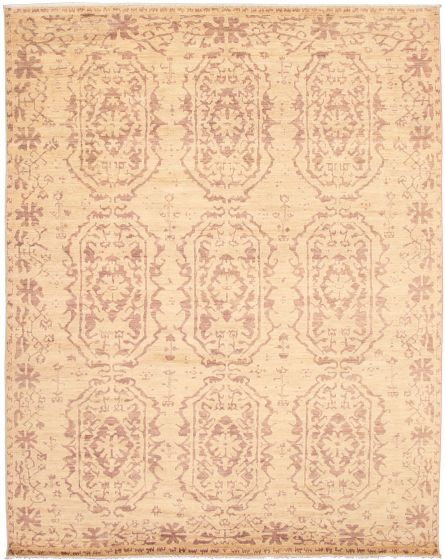 Casual  Transitional Green Area rug 9x12 Pakistani Hand-knotted 338973