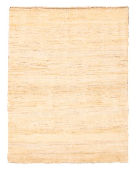 Gabbeh  Tribal Ivory Area rug 4x6 Indian Hand-knotted 369206