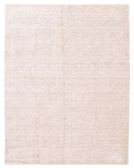 Transitional Ivory Area rug 6x9 Indian Hand Loomed 386610