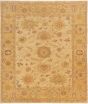 Bordered  Transitional Ivory Area rug 6x9 Turkish Hand-knotted 281087