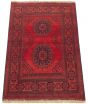 Bordered  Tribal Red Area rug 3x5 Afghan Hand-knotted 305203