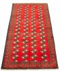 Bordered  Tribal Red Area rug Unique Russia Hand-knotted 318967