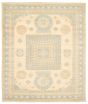 Bordered  Traditional Ivory Area rug 6x9 Pakistani Hand-knotted 338737