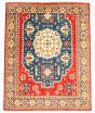Bordered  Traditional Red Area rug 10x14 Afghan Hand-knotted 348252