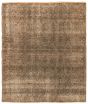 Overdyed  Transitional Ivory Area rug Square Turkish Hand-knotted 361228