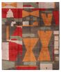 Modern Grey Area rug 6x9 Nepal Hand-knotted 375067