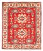 Bordered  Traditional Red Area rug 4x6 Afghan Hand-knotted 376746