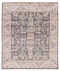 Bordered  Traditional Blue Area rug 6x9 Indian Hand-knotted 377660