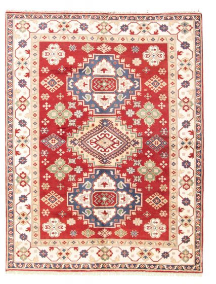 Bordered  Traditional Red Area rug 9x12 Indian Hand-knotted 313407