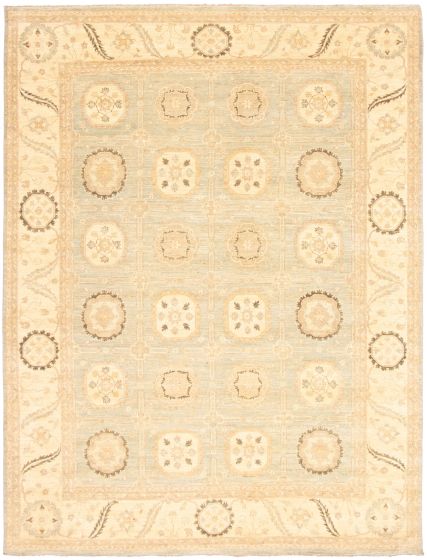 Geometric  Traditional Blue Area rug 9x12 Pakistani Hand-knotted 319134