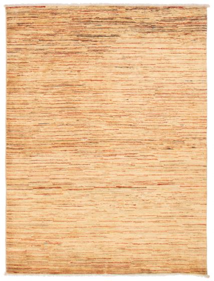 Gabbeh  Tribal Ivory Area rug 4x6 Pakistani Hand-knotted 368518