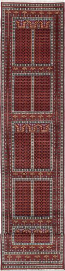 Traditional Orange Runner rug 15-ft-runner Pakistani Hand-knotted 229290