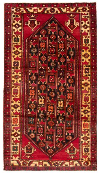 Bordered  Traditional Red Area rug Unique Turkish Hand-knotted 358624