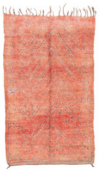Moroccan  Tribal Red Area rug 5x8 Moroccan Hand-knotted 383102