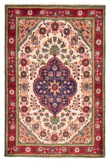 Traditional Ivory Area rug 3x5 Turkish Hand-knotted 392852