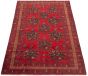 Bordered  Tribal Red Area rug 6x9 Afghan Hand-knotted 301038