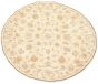 Bordered  Traditional Ivory Area rug Round Pakistani Hand-knotted 301386