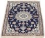 Bordered  Traditional Blue Area rug 3x5 Persian Hand-knotted 306739