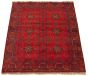 Bordered  Tribal Red Area rug 4x6 Afghan Hand-knotted 328772