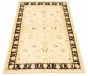 Bordered  Traditional Ivory Area rug 5x8 Afghan Hand-knotted 331365