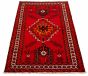Afghan Rizbaft 4'0" x 6'8" Hand-knotted Wool Red Rug