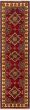 Bordered  Geometric Red Runner rug 10-ft-runner Afghan Hand-knotted 282714