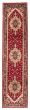 Bordered  Traditional Red Runner rug 10-ft-runner Indian Hand-knotted 386937