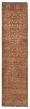 Geometric  Vintage/Distressed Brown Runner rug 10-ft-runner Afghan Hand-knotted 392303