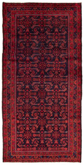 Bordered  Traditional Blue Area rug Unique Turkish Hand-knotted 370338