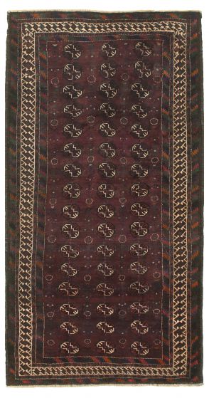 Bordered  Tribal Red Area rug 5x8 Turkish Hand-knotted 318019