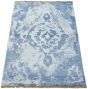Casual  Transitional Blue Area rug 4x6 Indian Hand-knotted 307805