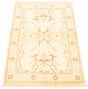Bordered  Traditional Ivory Area rug 3x5 Afghan Hand-knotted 319097