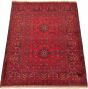 Bordered  Tribal Red Area rug 3x5 Afghan Hand-knotted 329641