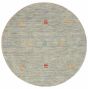 Gabbeh  Tribal Grey Area rug Round Indian Hand Loomed 355918