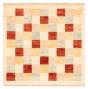Casual  Transitional Ivory Area rug Square Pakistani Hand-knotted 362655