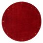 Gabbeh  Tribal Red Area rug Round Indian Hand Loomed 387589
