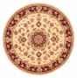 Bordered  Traditional Ivory Area rug Round Chinese Hand Tufted 392024