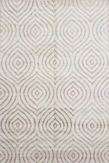 Floral  Traditional Ivory Area rug 6x9 Indian Hand-knotted 220906