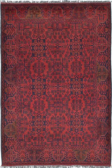 Traditional  Tribal Red Area rug 3x5 Afghan Hand-knotted 239491