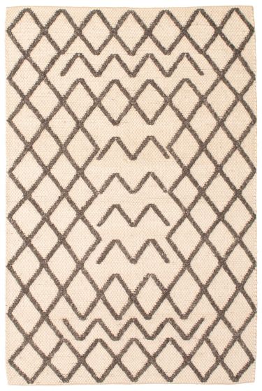 Braided  Southwestern Ivory Area rug 5x8 Indian Braid weave 345423