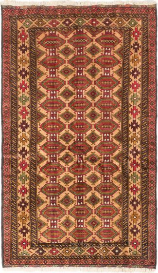 Traditional  Tribal Ivory Area rug 3x5 Afghan Hand-knotted 167210